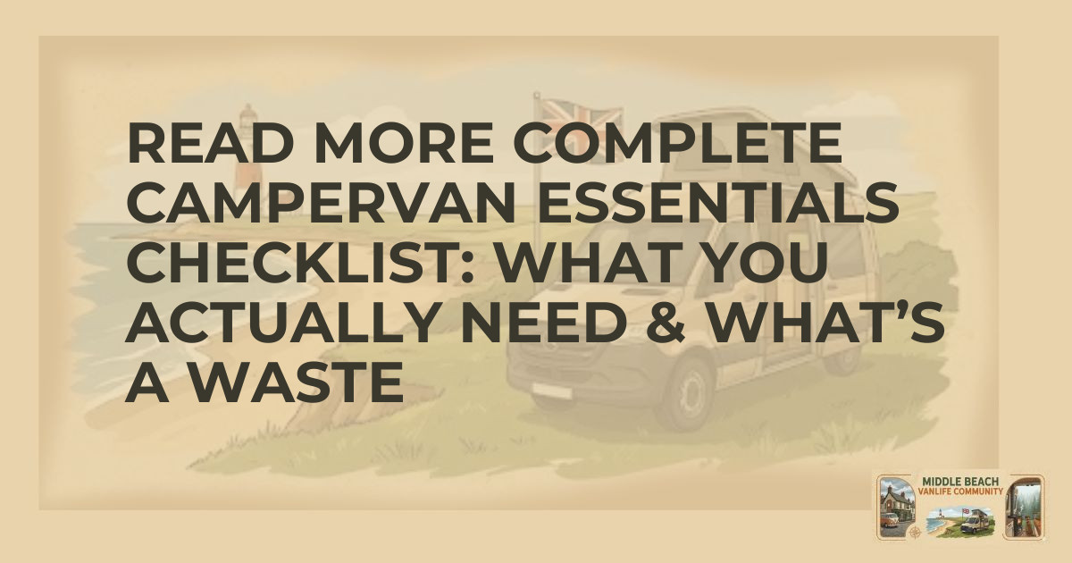 Essential Gear for Mastering Your Campervan Setup