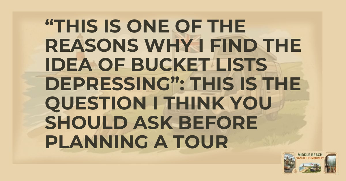 Forget Bucket Lists: The Key Question for Your Tour