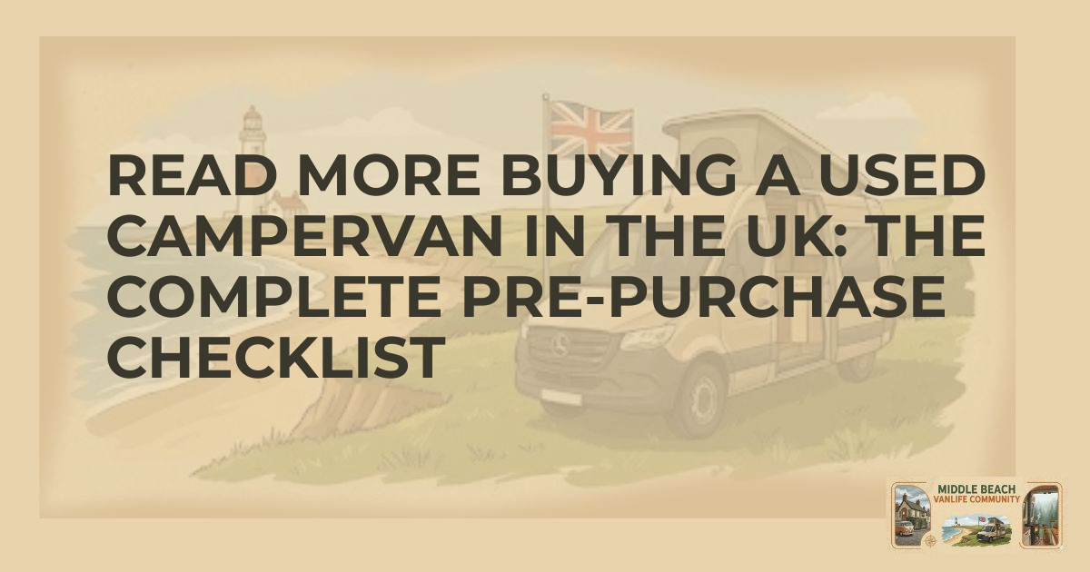 Ultimate Checklist for Buying a Used Campervan